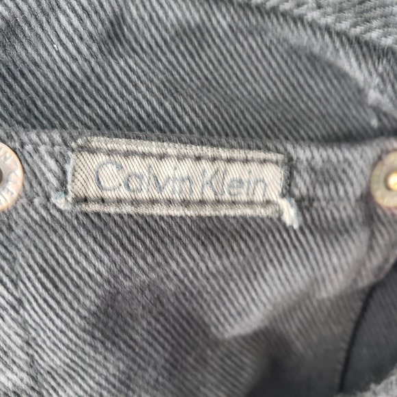 Calvin Klein Vintage 90s Easy Fit Jeans 10 Tapered Leg High Rise Faded Black - Picture 5 of 12